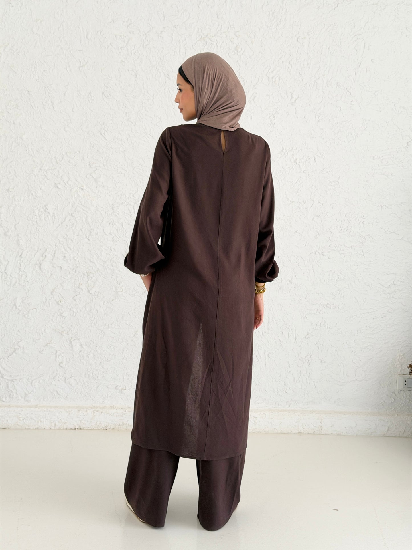 Linen Wrap Set - Brown