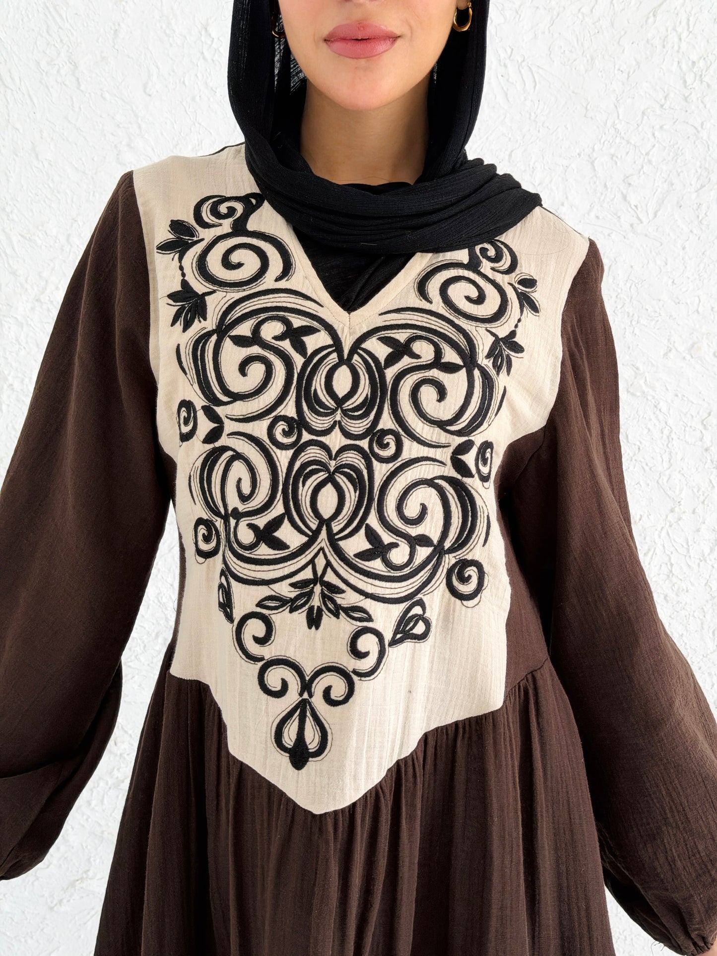 Boho Maxi Dress with Embroidery