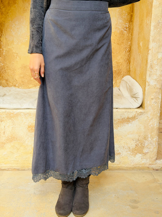 Lace Skirt - Gray