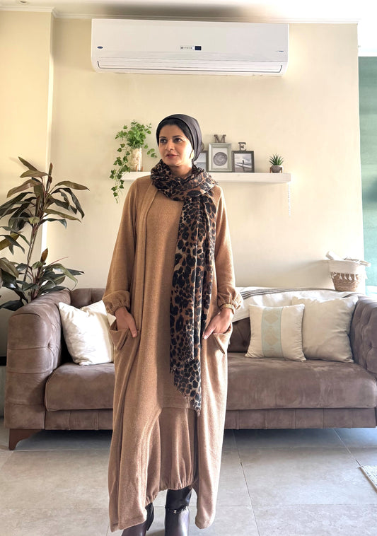 Balloon Dress - Camel