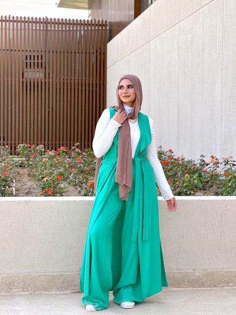Linen vest - Green
